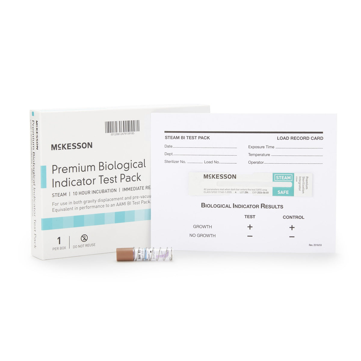 McKesson Sterilization Biological Indicator Pack-McKesson Sterilization Biological Indicator Pack Steam