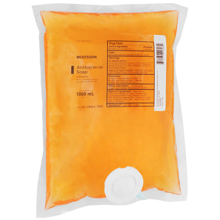 McKesson Clean Scent Antibacterial Soap, 1000 mL Refill Bag-"Antibacterial Soap McKesson Liquid 1,000 mL Dispenser Refill Bag Clean Scent"