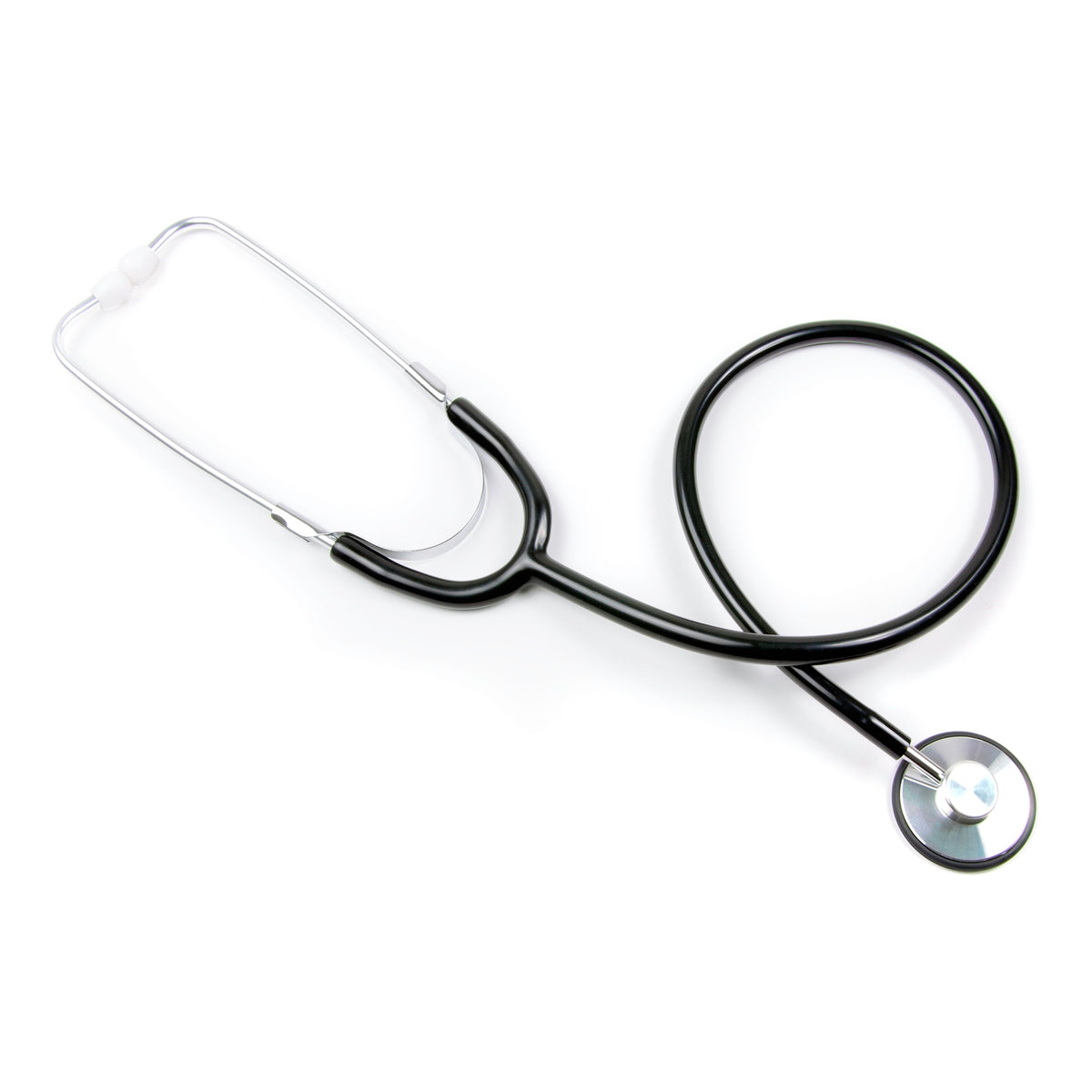 McKesson General Exam Stethoscope-General Exam Stethoscope McKesson Black 1-Tube 21 Inch Tube Single Sided Chestpiece