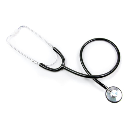 McKesson General Exam Stethoscope-General Exam Stethoscope McKesson Black 1-Tube 21 Inch Tube Single Sided Chestpiece