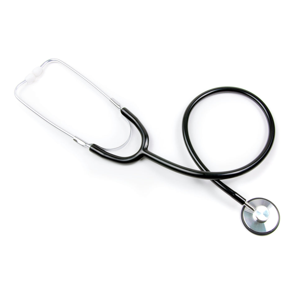 McKesson General Exam Stethoscope-General Exam Stethoscope McKesson Black 1-Tube 21 Inch Tube Single Sided Chestpiece