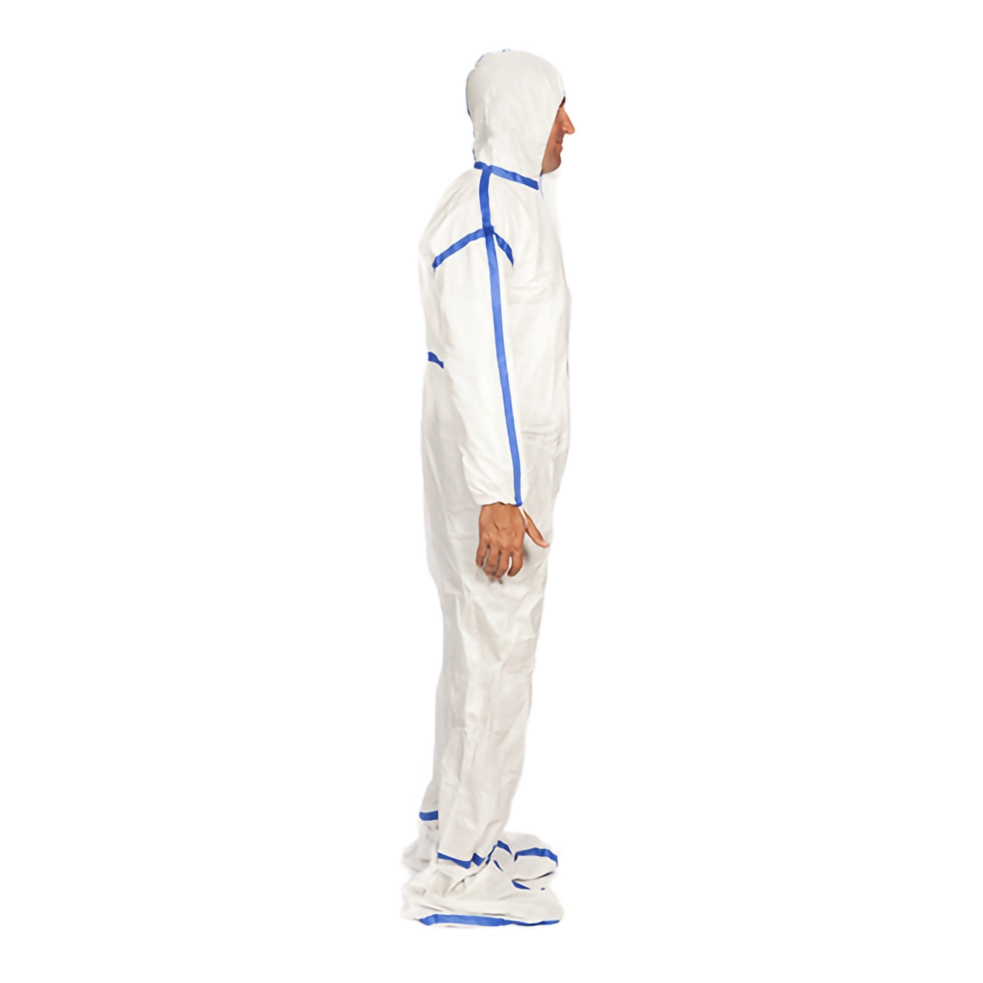 TrueCare Biomedix Sterile Cleanroom Coverall-Cleanroom Coverall with Hood and Boot Covers 3X-Large White Disposable Sterile