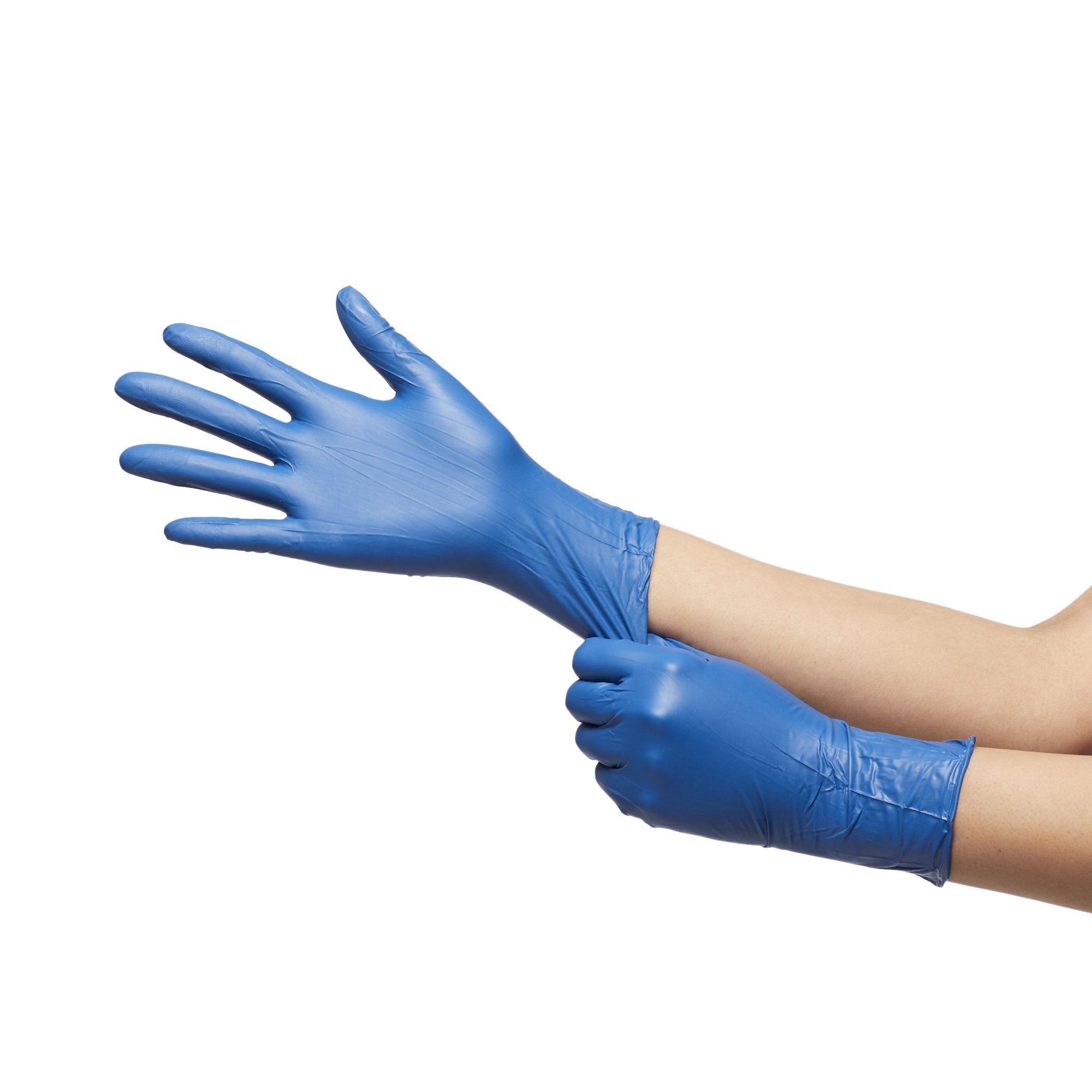 McKesson Confiderm 6.8C Nitrile Exam Glove, Small, Blue-Exam Glove McKesson Confiderm 6.8C Small NonSterile Nitrile Standard Cuff Length Textured Fingertips Blue Chemo Tested / Fentanyl Tested