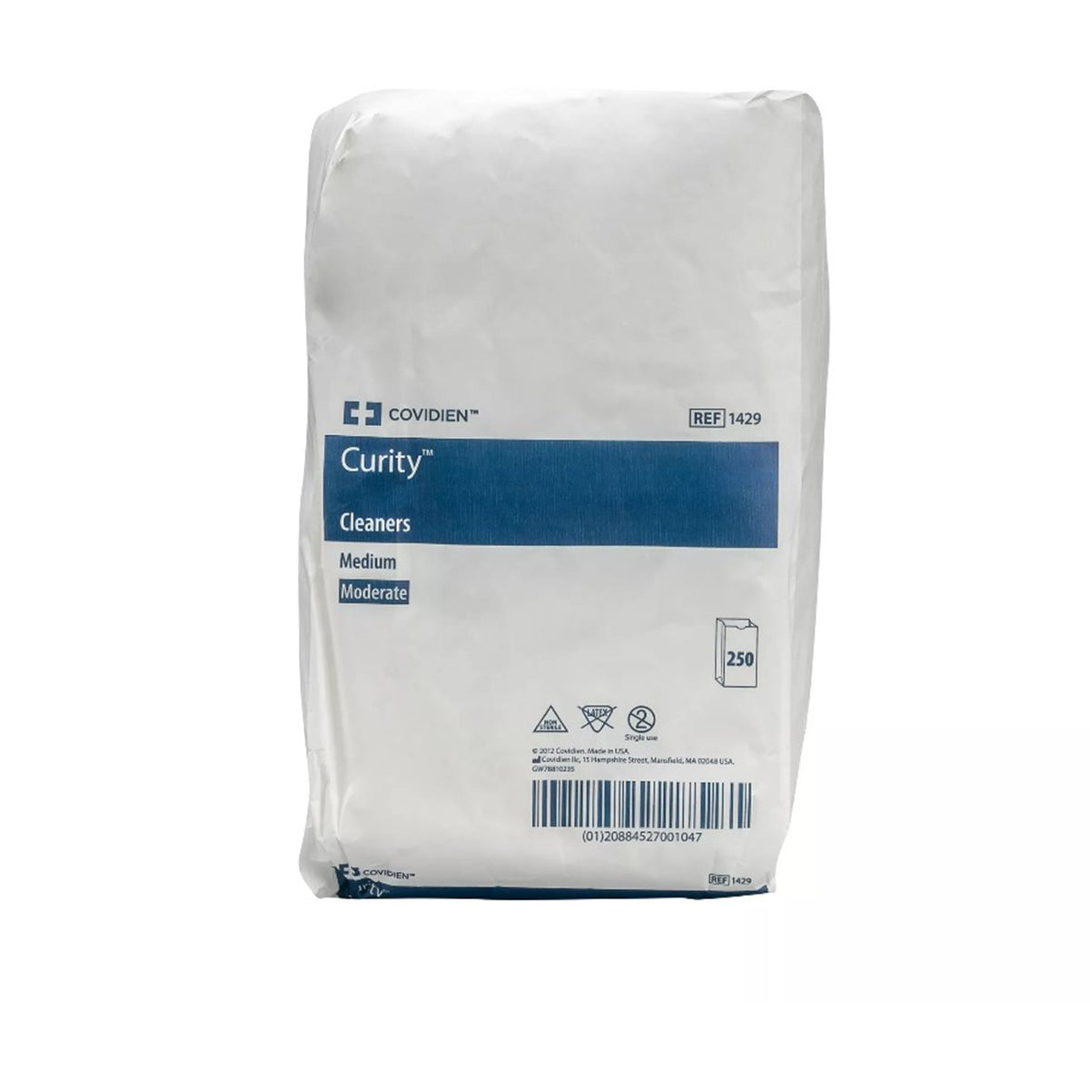 Curity Nonwoven White Washcloth, 7-1/2 x 13-1/2 Inch-Washcloth Curity 7-1/2 X 13-1/2 Inch White Disposable
