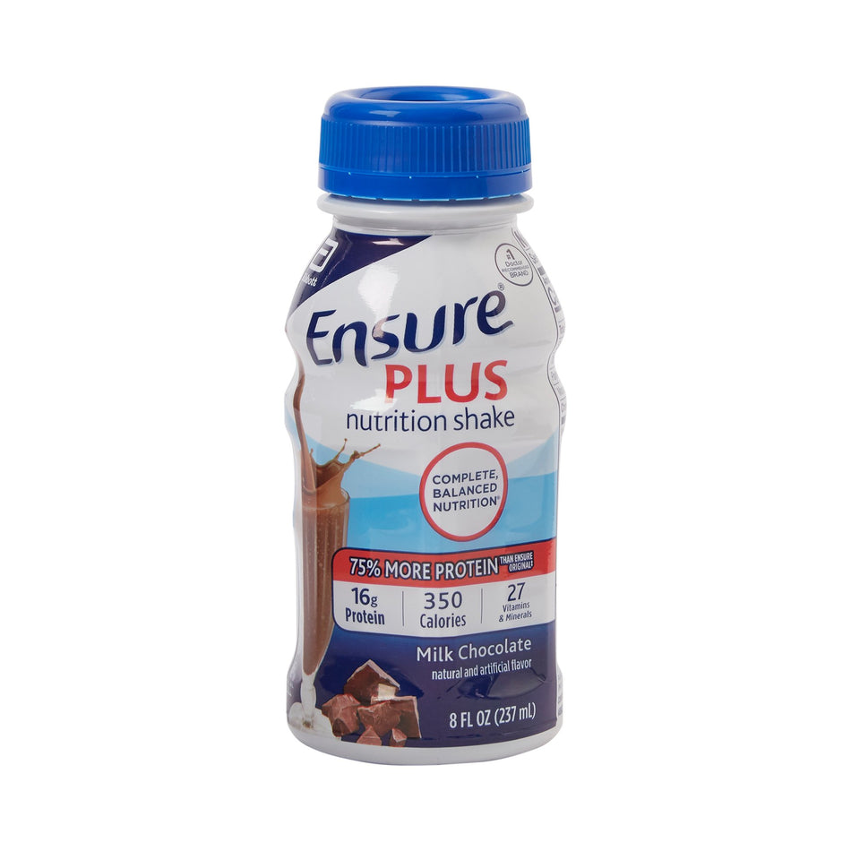 Ensure� Plus Therapeutic Nutrition, Chocolate, 8-ounce bottle-Oral Supplement Ensure� Plus Nutrition Shake Milk Chocolate Flavor Liquid 8 oz. Bottle