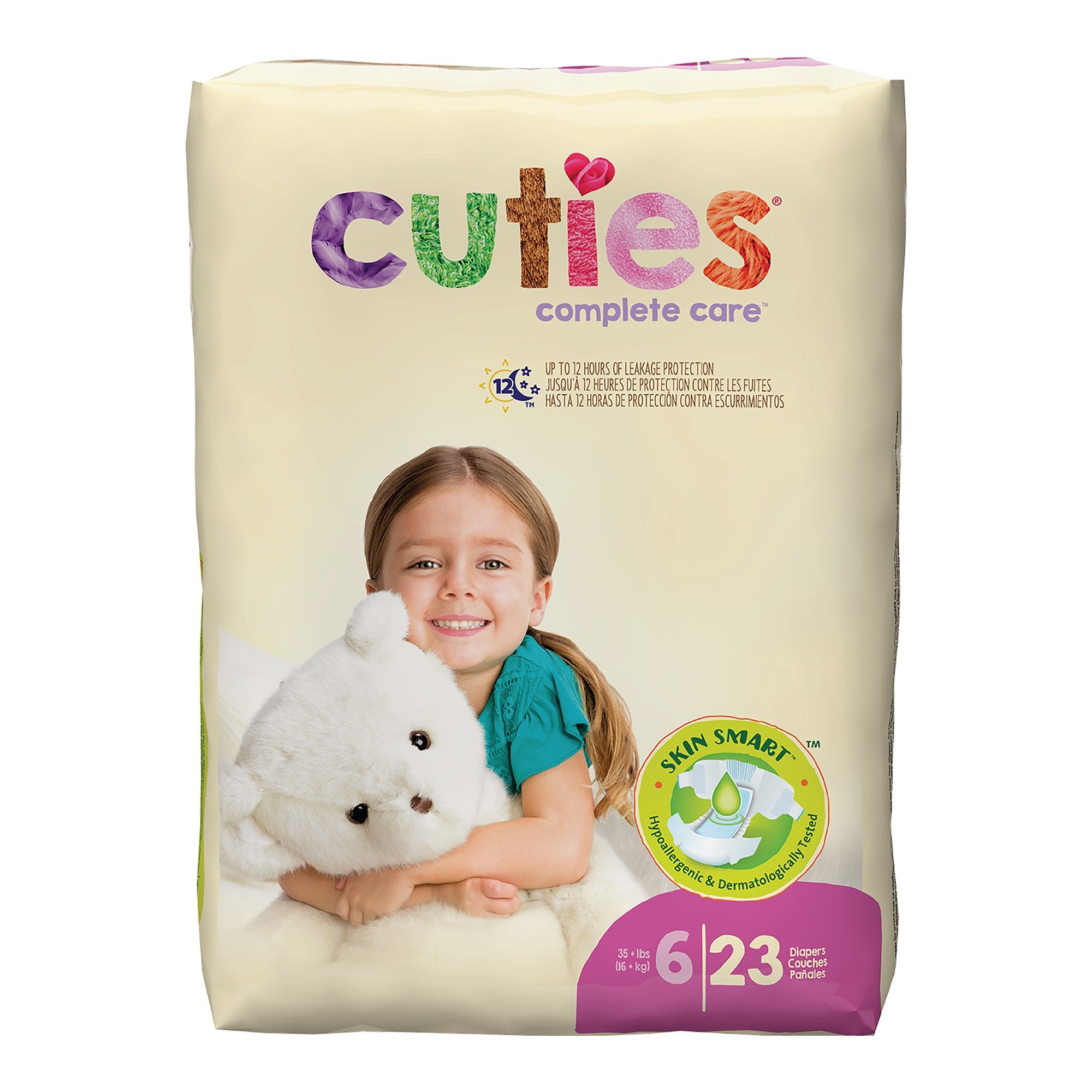 Cuties Premium Diaper, Size 6-Unisex Baby Diaper Cuties Complete Care Size 6 Disposable Heavy Absorbency