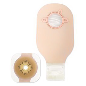 Two-Piece Drainable Ultra Clear Ostomy Kit, , 2 Inch Flange-"Ileostomy / Colostomy Pouch New Image Two-Piece System 9 Inch Length Flat, Mold to Fit Drainable"