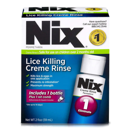 Nix Lice Treatment Kit-Lice Treatment Kit Nix 2 oz. Flip Top Bottle Scented