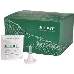 Spirit 1 Male External Catheter, Small-Male External Catheter Spirit1 Self-Adhesive Seal Hydrocolloid Silicone Small