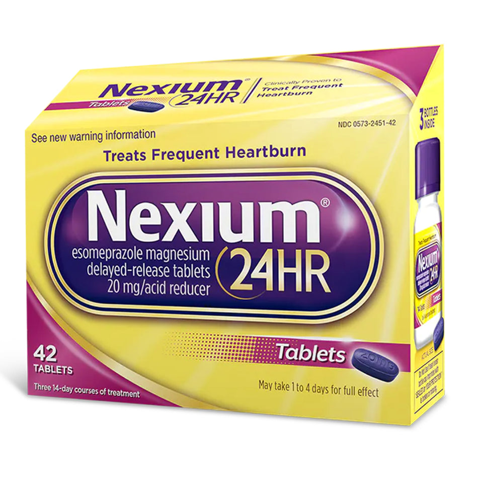 Nexium 24HR Acid Reducer Tablets-Antacid Nexium Tablet 42 per Bottle
