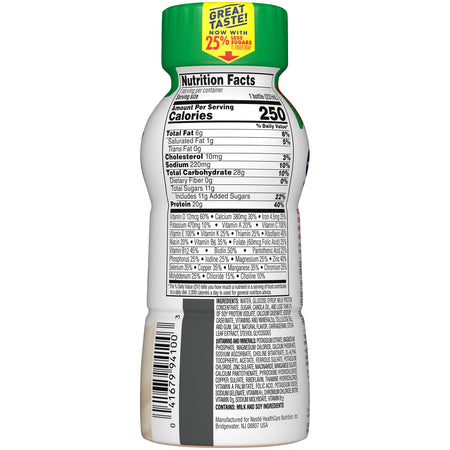 Boost High Protein Vanilla Complete Nutritional Drink, 8-ounce bottle-Oral Supplement Boost High Protein Very Vanilla Flavor Liquid 8 oz. Bottle