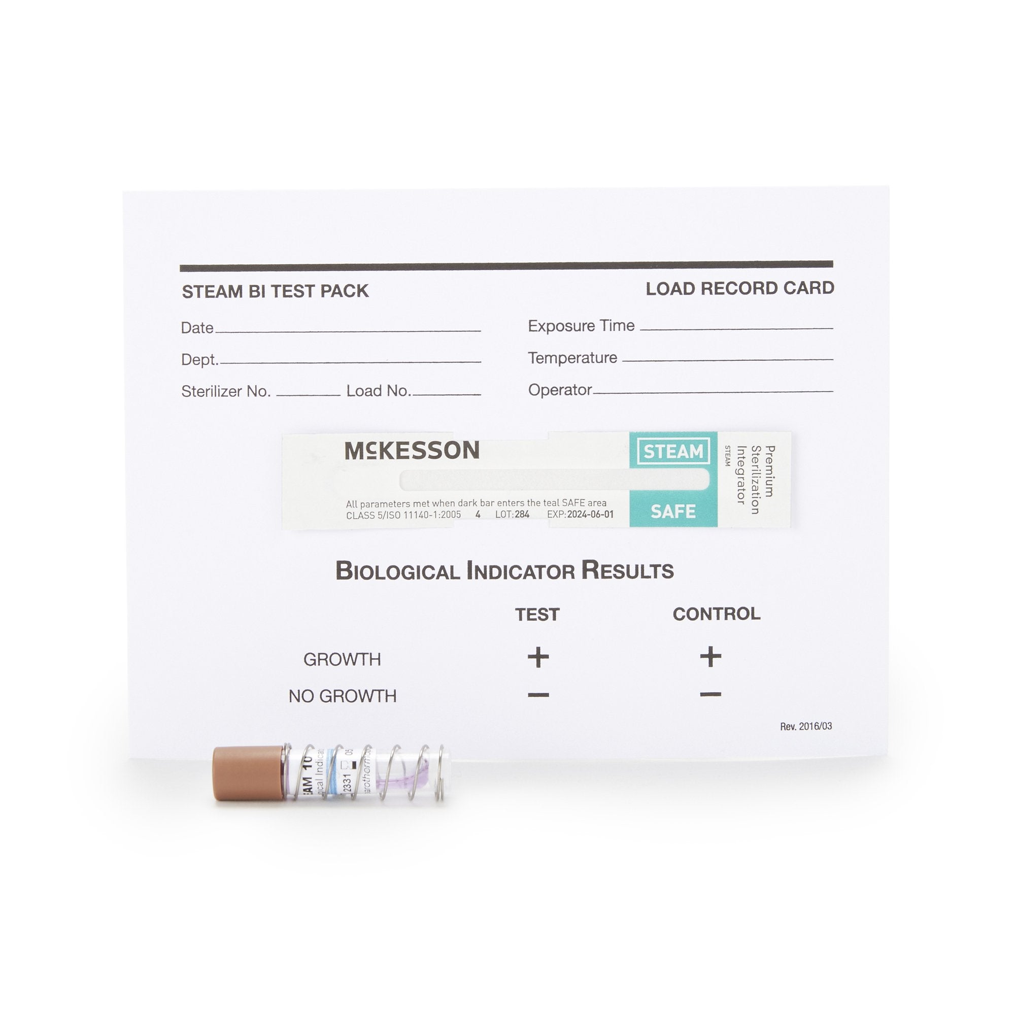 McKesson Sterilization Biological Indicator Pack-McKesson Sterilization Biological Indicator Pack Steam