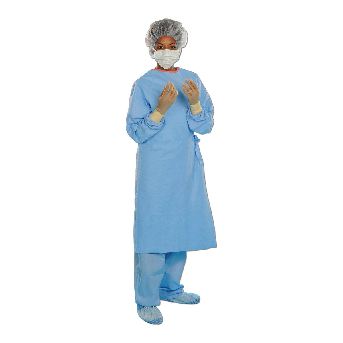 AERO BLUE Surgical Gown with Towel, 2X Large-Surgical Gown with Towel Aero Blue 2X-Large Blue Sterile AAMI Level 3 Disposable