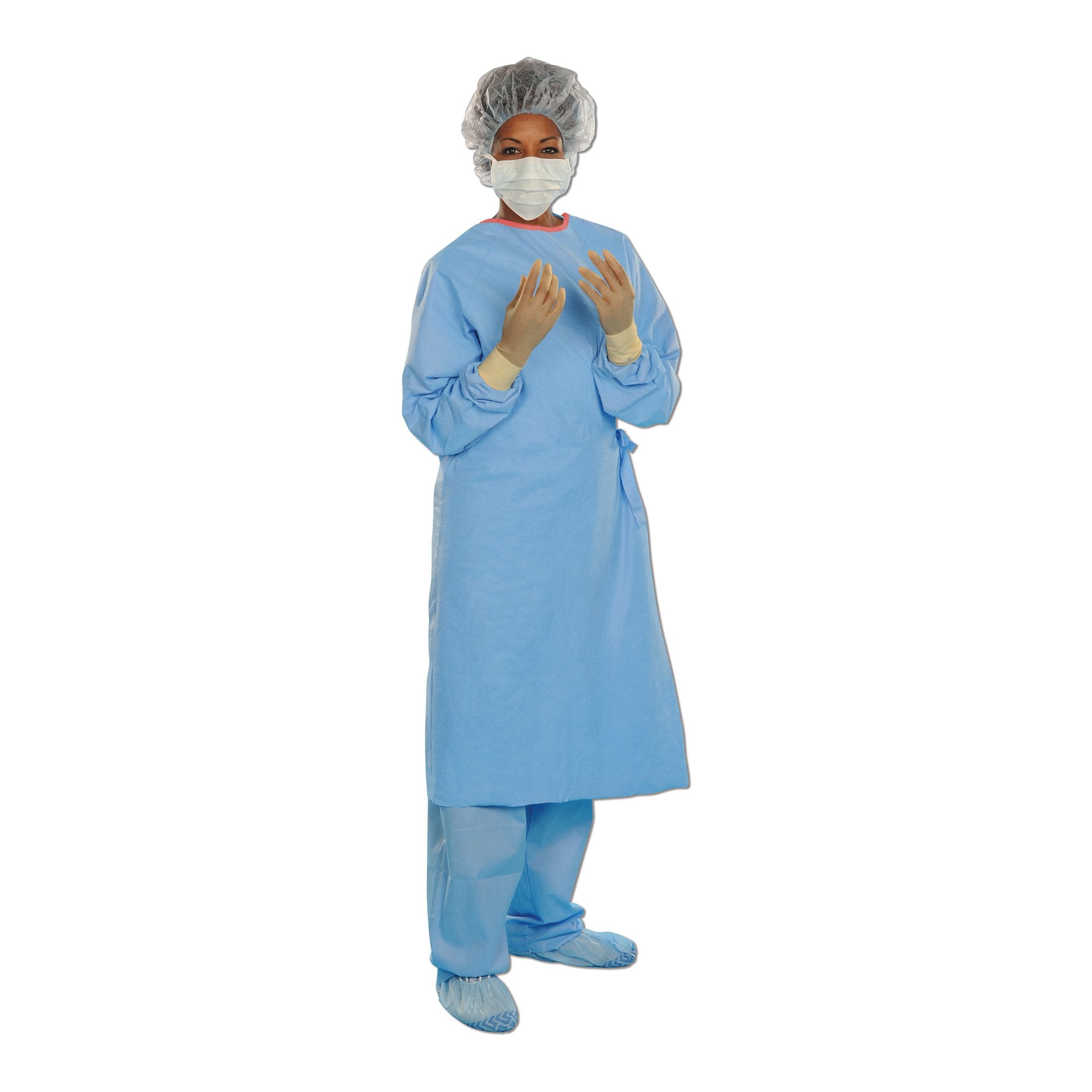 AERO BLUE Surgical Gown with Towel, 2X Large-Surgical Gown with Towel Aero Blue 2X-Large Blue Sterile AAMI Level 3 Disposable