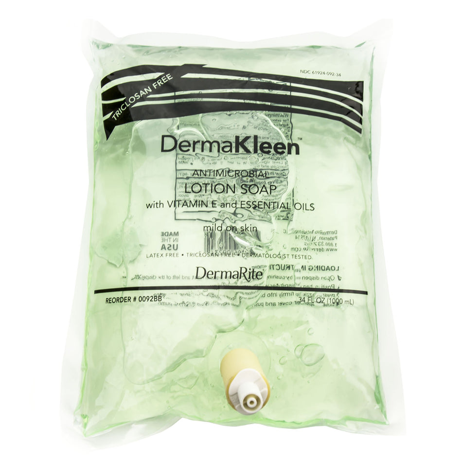 DermaKleen Antimicrobial Soap 1000 mL Dispenser Refill Bag-"Antimicrobial Soap DermaKleen Lotion 1,000 mL Dispenser Refill Bag Scented"