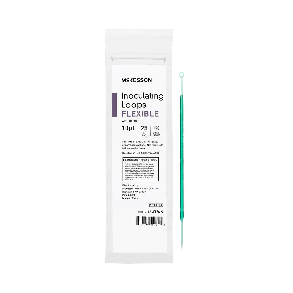 McKesson Inoculating Loop with Needle, 10 L-Inoculating Loop with Needle McKesson 10 ?L ABS Integrated Handle Sterile
