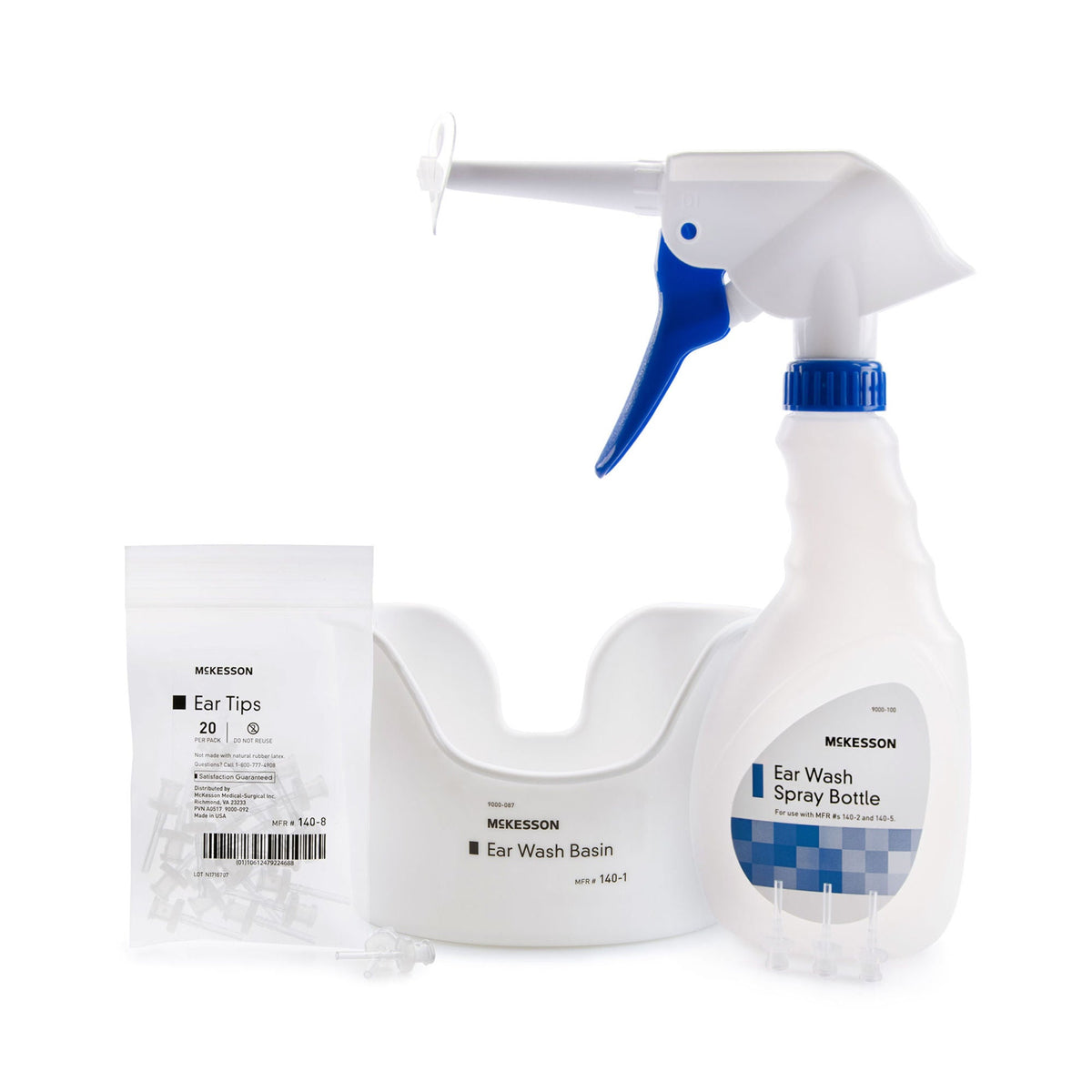 McKesson Ear Wash System Kit with Rigid Tube and 23 Ear Tips - Personal Hygiene>Ear Wash Systems - McKesson Brand