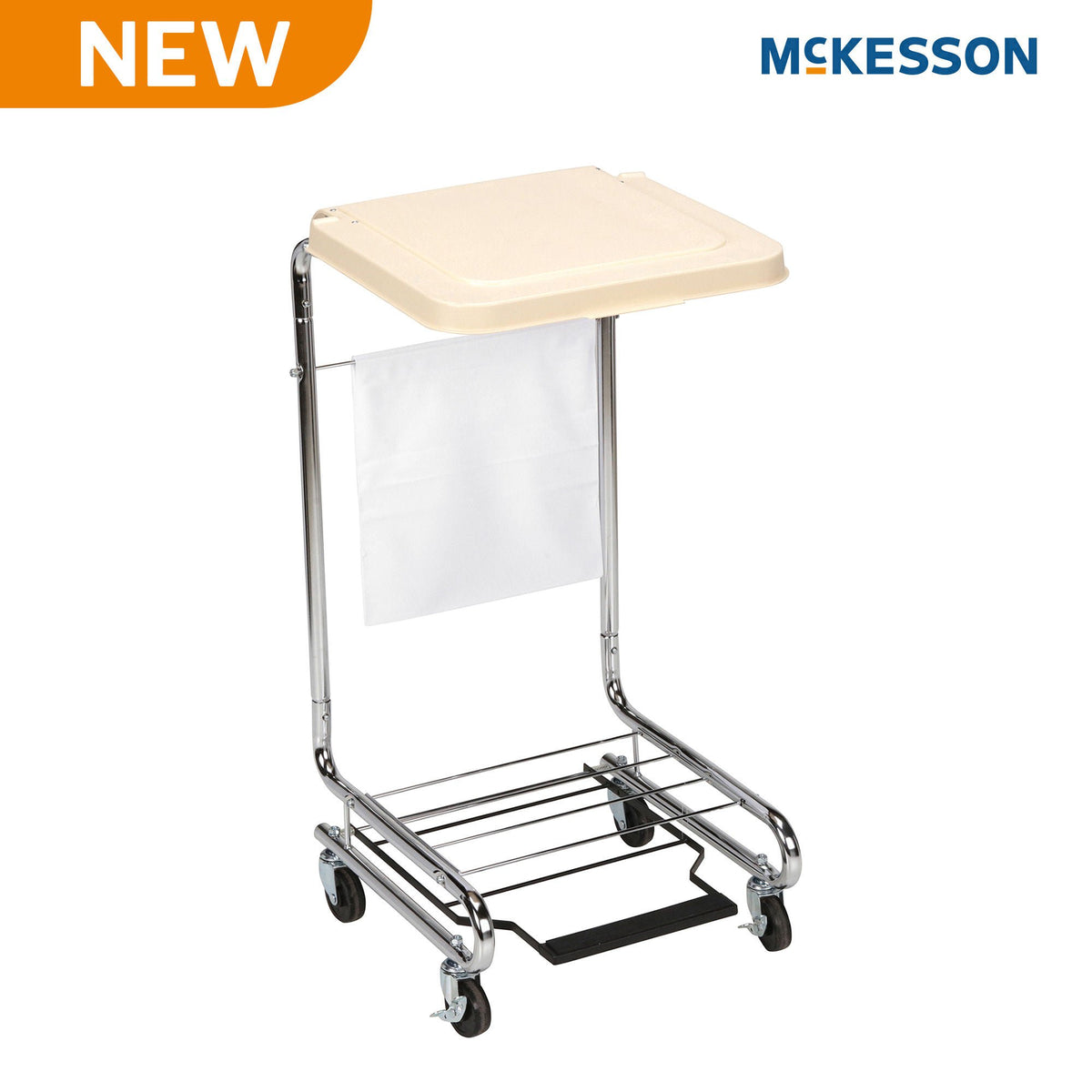 McKesson Hamper Stand with Foot Pedal & Self-Closing Lid - Housekeeping>Laundry>Hamper Frames - McKesson Brand