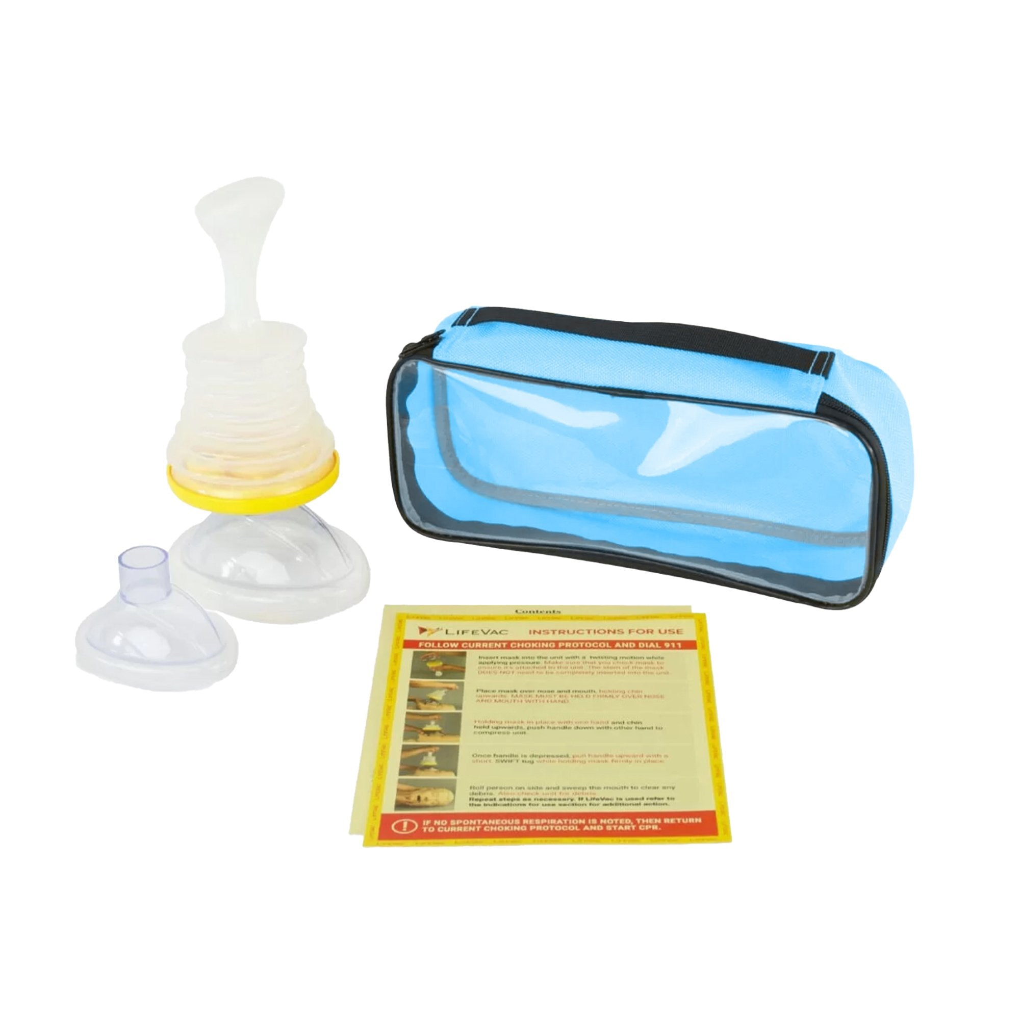 LifeVac Travel Kit - Portable Choking Rescue Device, Travel Bag - Blue-Airway Clearance Device LifeVac