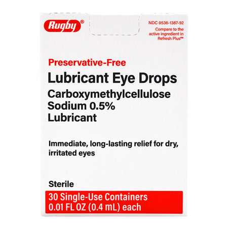 Rugby® 0.5% Carboxymethylcellulose Sodium Lubricant Eye Drops, Single Use Vials - Pharmaceuticals>Over the Counter>Eye Car...