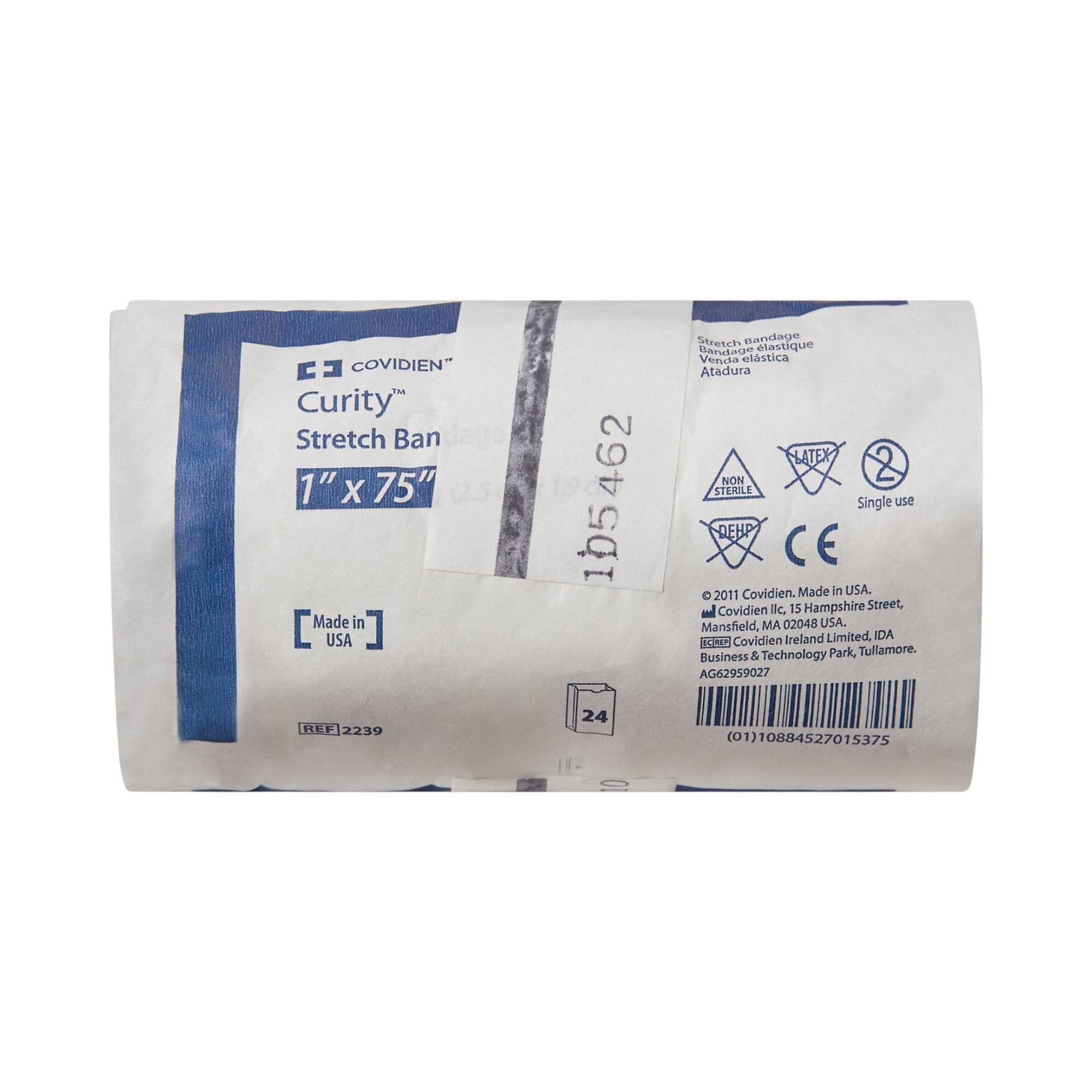Curity Conforming Bandage, 1 x 75 Inch, 1-Ply-Conforming Bandage Curity 1 X 75 Inch 1-Ply NonSterile 24 per Pack