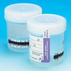 Globe Scientific Specimen Container with Temperature Strip, 90 mL-Specimen Container with Temperature Strip 57 X 73 mm 90 mL (3 oz.) Screw Cap Patient Information Sterile