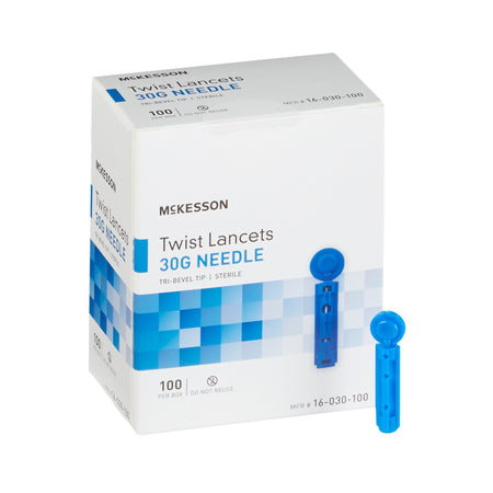McKesson Lancet, 30 Gauge-Lancet for Lancing Device McKesson 30 Gauge Non-Safety Twist Off Cap Finger