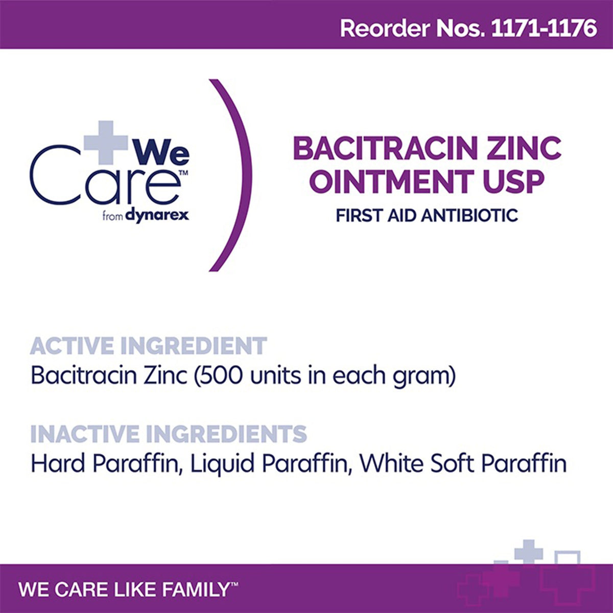 dynarex Bacitracin Zinc First Aid Antibiotic, 15 oz. Jar-First Aid Antibiotic Ointment 15 oz. Jar