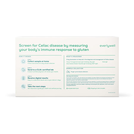 Everlywell Celiac Disease Screening Test-Blood Collection and Transport Kit Everlywell Collection Card Sterile