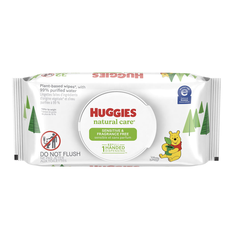 Huggies Natural Care Baby Wipe-Baby Wipe Huggies Natural Care Soft Pack Unscented 32 Count