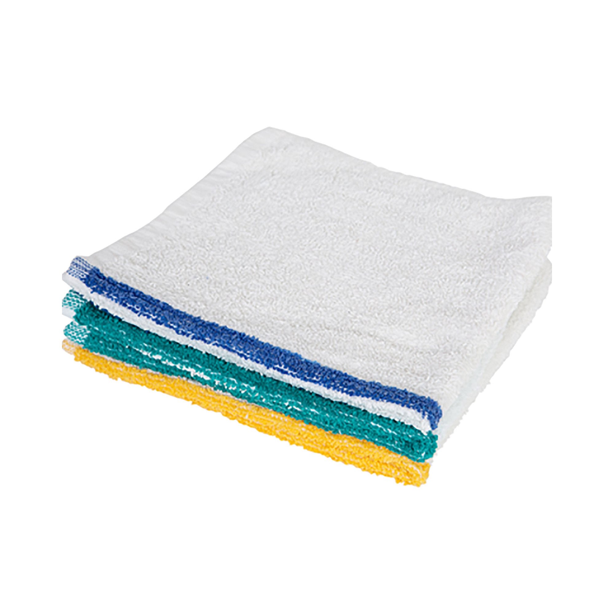 Bar Towel, 17 x 20 Inch-Bar Towel 17 X 20 Inch OE Cotton Terry Cloth White Stripe Reusable