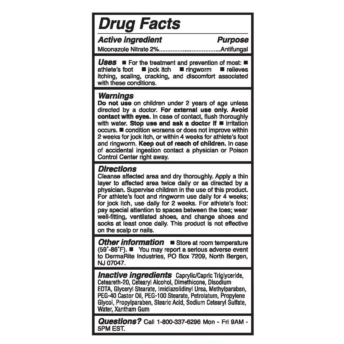 DermaFungal Miconazole Nitrate Antifungal-Antifungal DermaFungal 2% Strength Cream 5 Gram Individual Packet