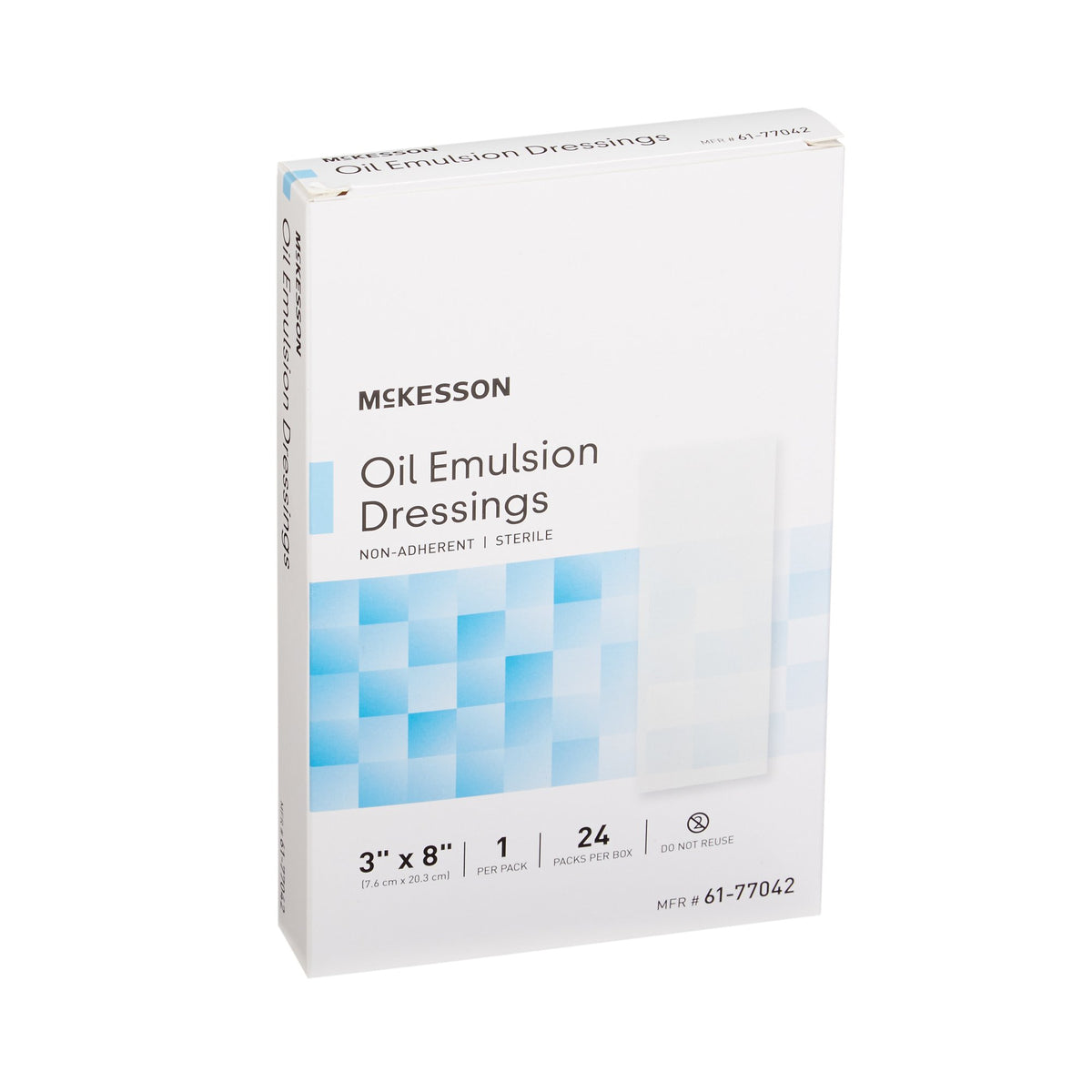 McKesson Oil Emulsion Impregnated Dressing, 3 x 8 Inch-Oil Emulsion Impregnated Dressing McKesson Rectangle 3 X 8 Inch Sterile