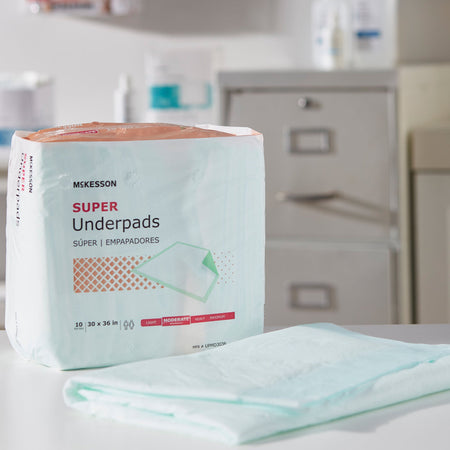 McKesson Super Moderate Absorbency Underpad, 30 x 36 Inch - Incontinence>Underpads - McKesson Brand