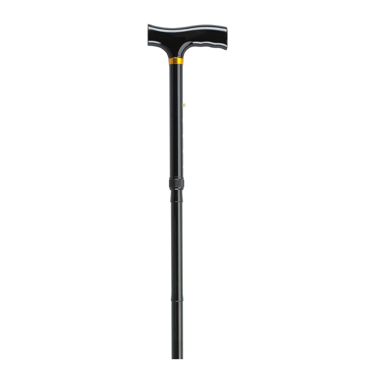 Folding Cane Aluminum 33 to 37 Inch Handle Height Black - Ambulatory Equipment>Mobility>Canes - Drive DeVilbiss Healthcare