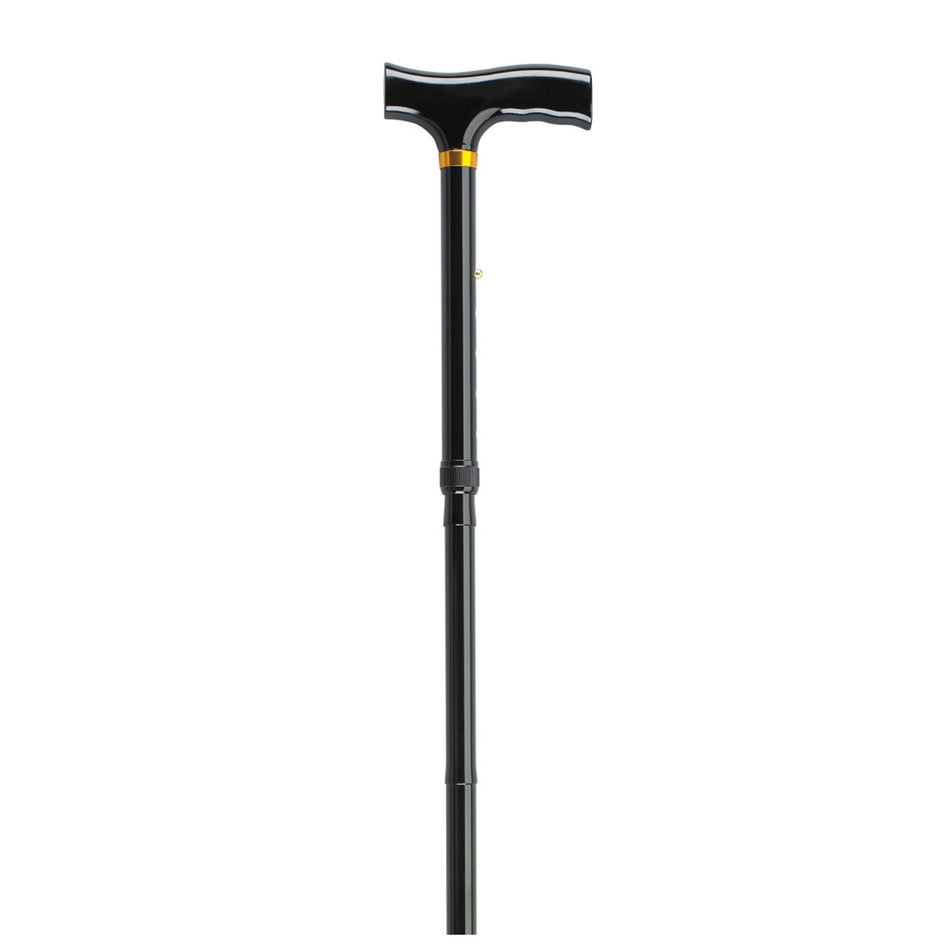 Folding Cane Aluminum 33 to 37 Inch Handle Height Black - Ambulatory Equipment>Mobility>Canes - Drive DeVilbiss Healthcare