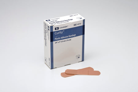 Curity Adhesive Strip-Adhesive Strip Curity 3/4 X 3 Inch Plastic Rectangle Tan Sterile