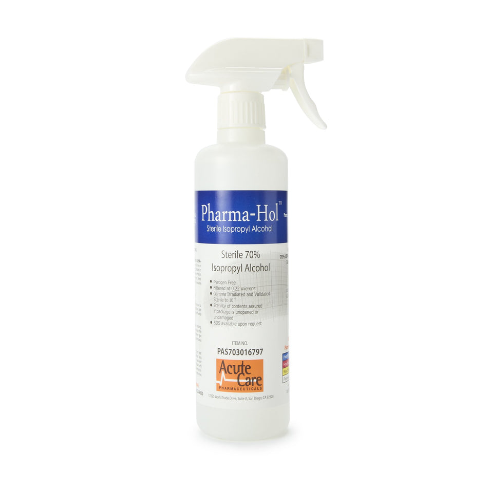 Pharma-Hol 70% IPA Disinfectant Cleaner-Pharma-Hol Surface Disinfectant Cleaner Alcohol Based Pump Spray Liquid 16 oz. Bottle Alcohol Scent Sterile