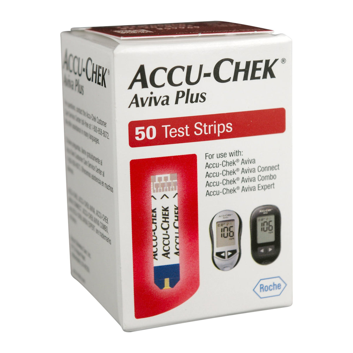 Accu-Chek Aviva Plus Blood Glucose Test Strips-Blood Glucose Test Strips Accu-Chek Aviva Plus 50 Strips per Pack