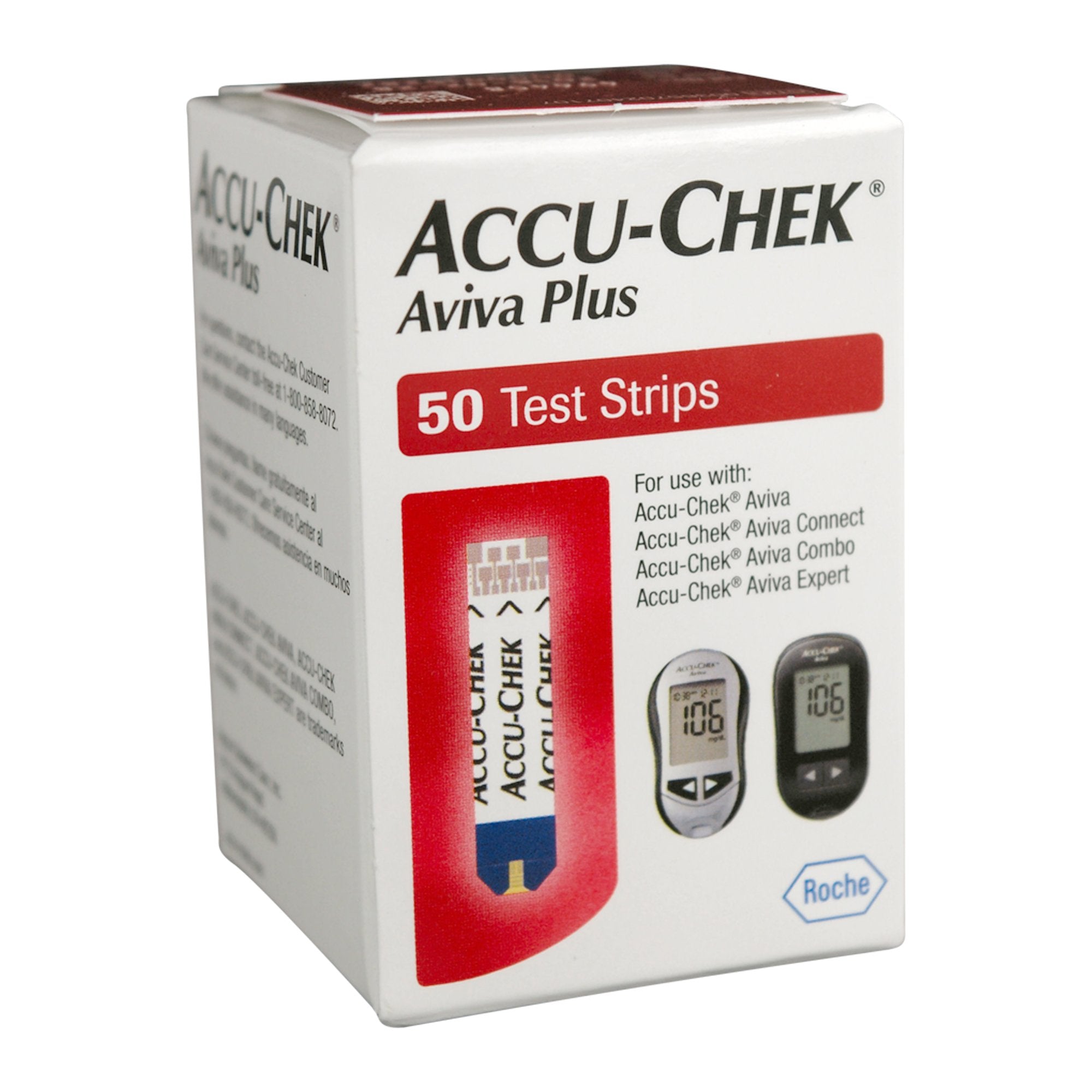 Accu-Chek Aviva Plus Blood Glucose Test Strips-Blood Glucose Test Strips Accu-Chek Aviva Plus 50 Strips per Pack