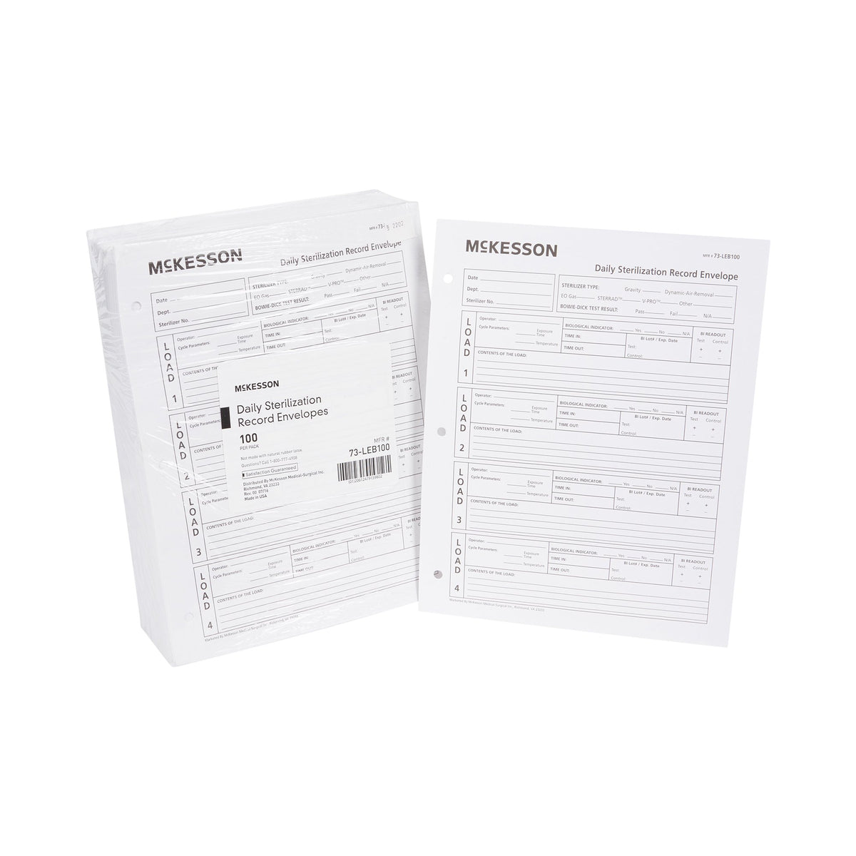 McKesson Sterilization Record Envelope-Sterilization Record Envelope McKesson