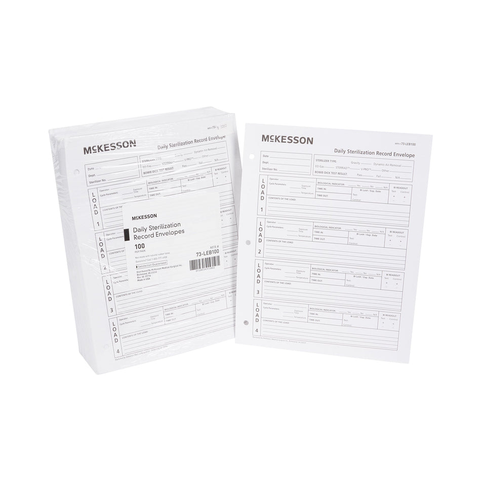 McKesson Sterilization Record Envelope-Sterilization Record Envelope McKesson