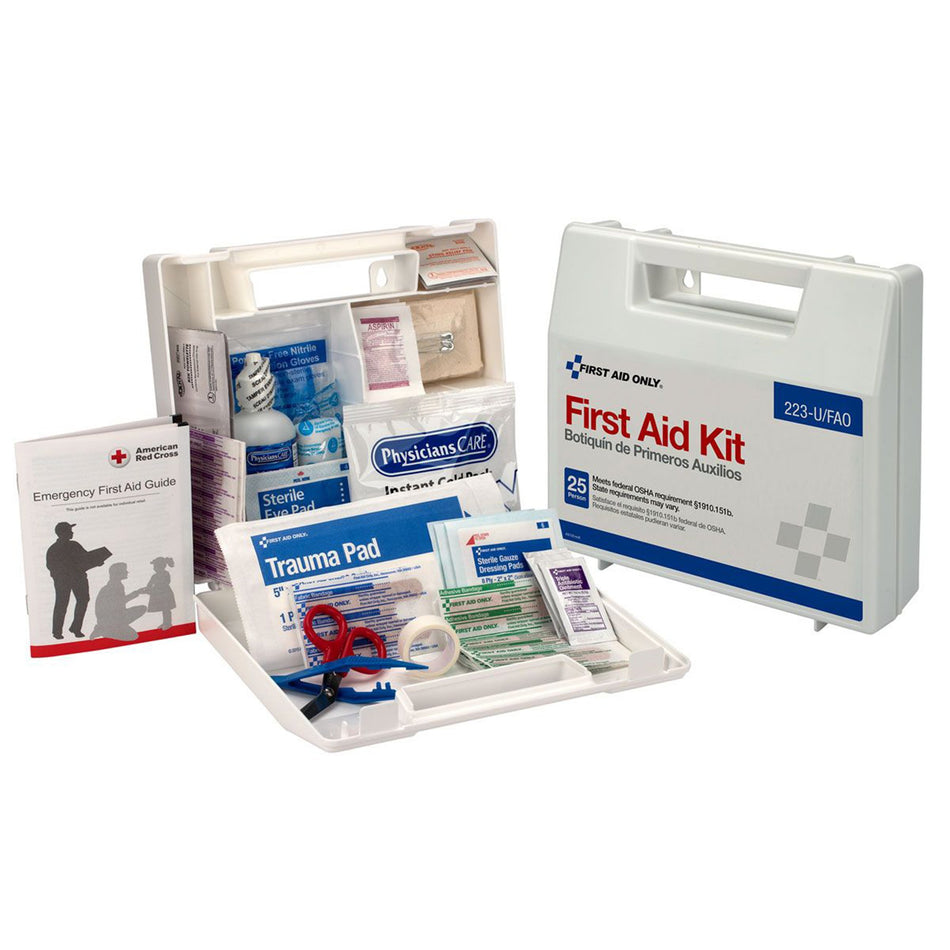 First Aid Only� 25 People First Aid Kit-First Aid Kit First Aid Only� 25 Person Plastic Case
