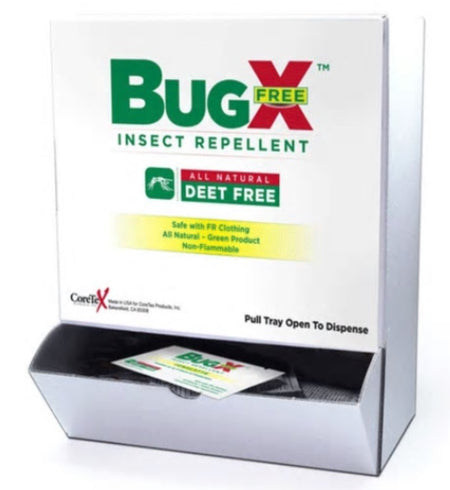 Bug X FR Insect Repellent Towelettes-Insect Repellent BugX Free Towelette Individual Packet