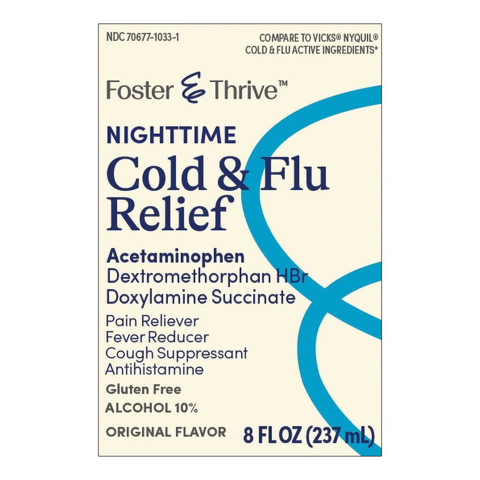 Foster & Thrive™ Nighttime Cold & Flu Relief Liquid, Original - Pharmaceuticals>Over the Counter>Cough and Cold Relief - M...
