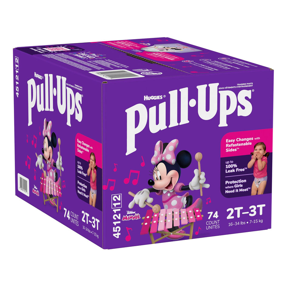 Huggies Pull-Ups Learning Designs Training Pants, 2T to 3T-Female Toddler Training Pants Pull-Ups Size 2T to 3T Disposable Moderate Absorbency