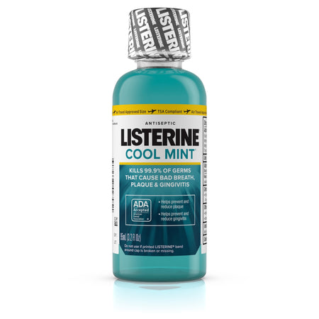 Listerine Cool Mint Antiseptic Mouthwash, 3.2 oz. Bottle-Mouthwash Listerine 3.2 oz. Cool Mint Flavor