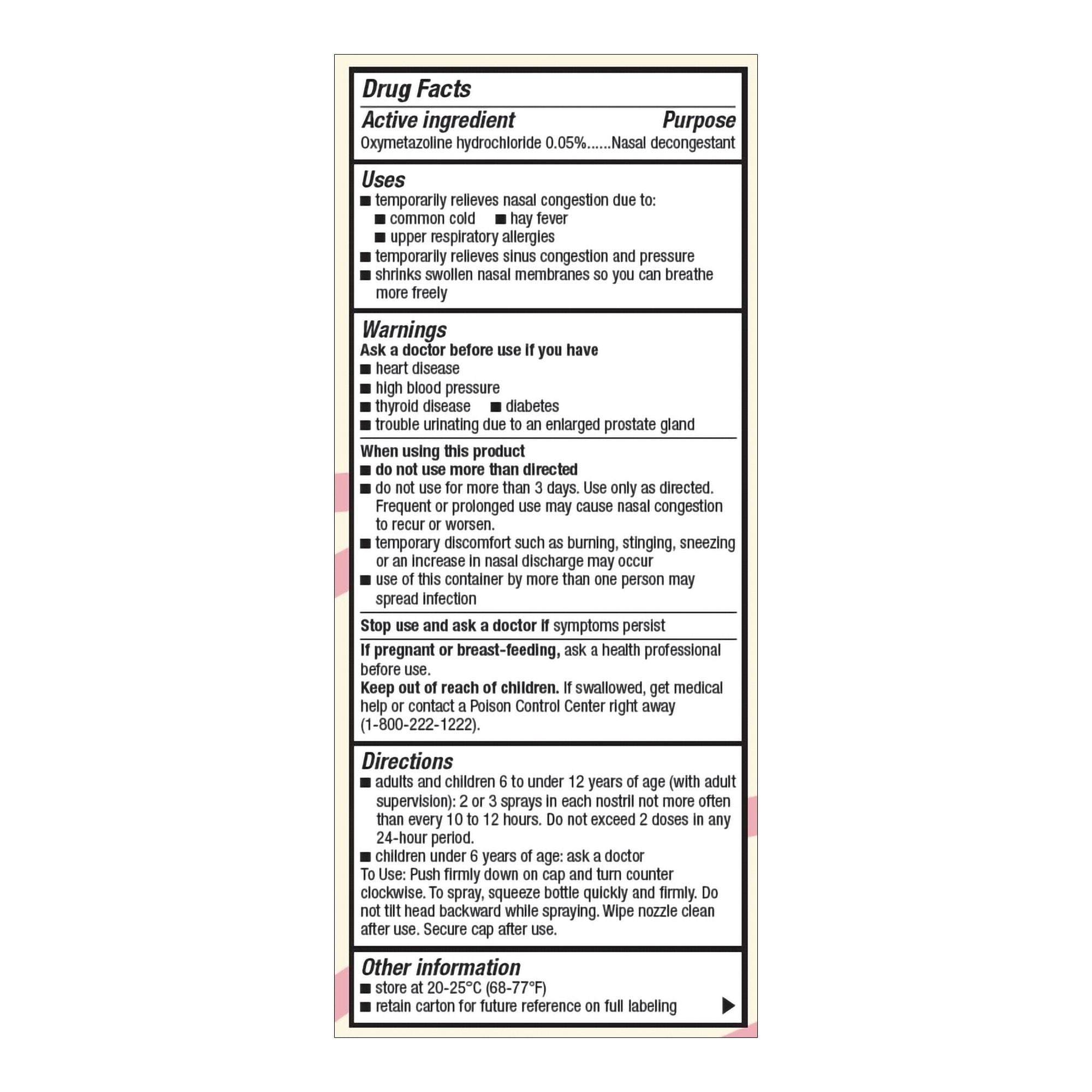 Foster & Thrive Nasal Spray, 1-ounce bottle-Sinus Relief Foster & Thrive 0.05% Strength Nasal Spray 1 oz.