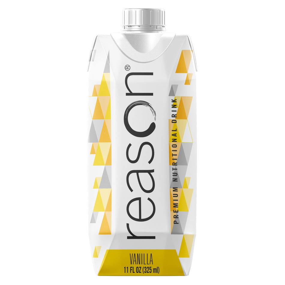 Reason Vanilla Premium Nutritional Drink, 11-ounce carton-Oral Supplement Reason Vanilla Flavor Liquid 11 oz. Reclosable Carton