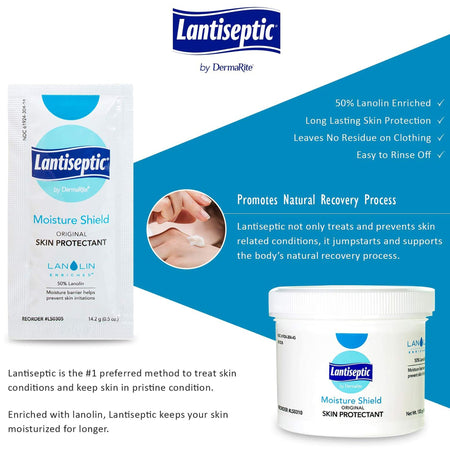 Lantiseptic Skin Protectant, 50% Lanolin, Unscented Ointment, 5 g Individual Packet-Skin Protectant Lantiseptic Moisture Shield 5 Gram Individual Packet Lanolin Scent Ointment